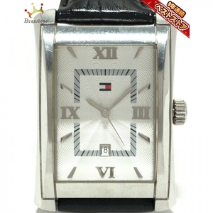 TOMMY HILFIGER(トミーヒルフィガー) 腕時計 - F90266.1 ボーイズ 型押し加工 シルバー