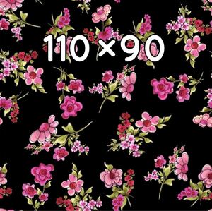 ロラライハリス生地 Jumbo Floral黒90