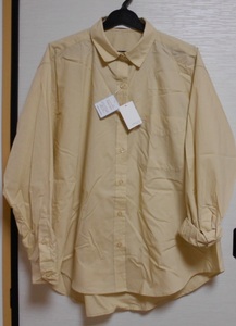 アメリカンホリック イージーケア ベージュ タック 長袖シャツ M ☆彡 新品 AMERICAN HOLIC ストライプ ビッグシャツ