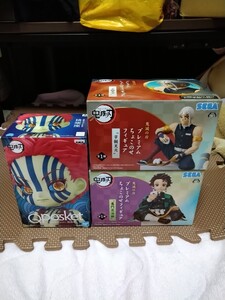 鬼滅の刃フィギュア ★プレミアムちょこのせフィギュア 宇髄天元 竈門炭治郎 ★Qposket 猗窩座 計3体セット