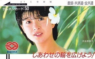 日本製 テレホンカード アイドル テレカ 河合奈保子 農協の共済 カード 