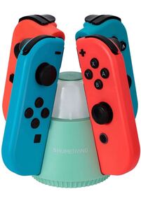 Joy-Con充電スタンド ジョイコン 充電 Nintendo Switch用 2in1機能 4台同時に充電可能 夜電灯機能
