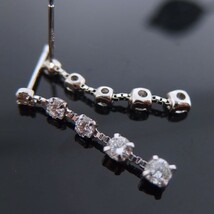 【送料無料】★注文★鑑別付きプラチナ製ダイヤ0.5ｃｔ　5連ロングピアス■5662_画像3