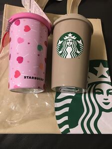 スターバックス ステンレスカップタンブラー ベージュステンレスカップ アニバーサリー バレンタイン ハート ステンレスマグカップ