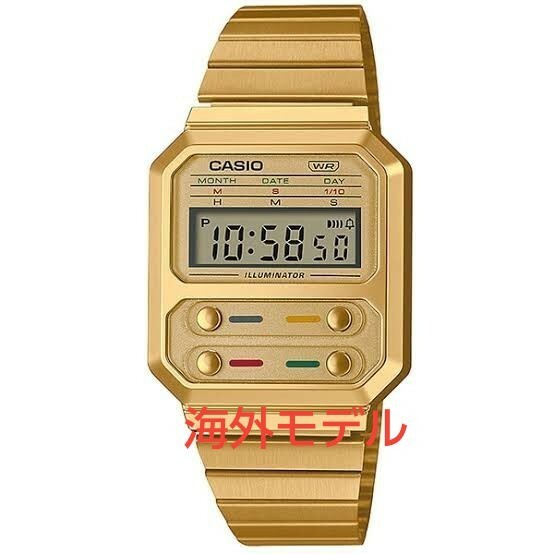 カシオ 腕時計 A100WEG-9ADF 海外モデル GOLD