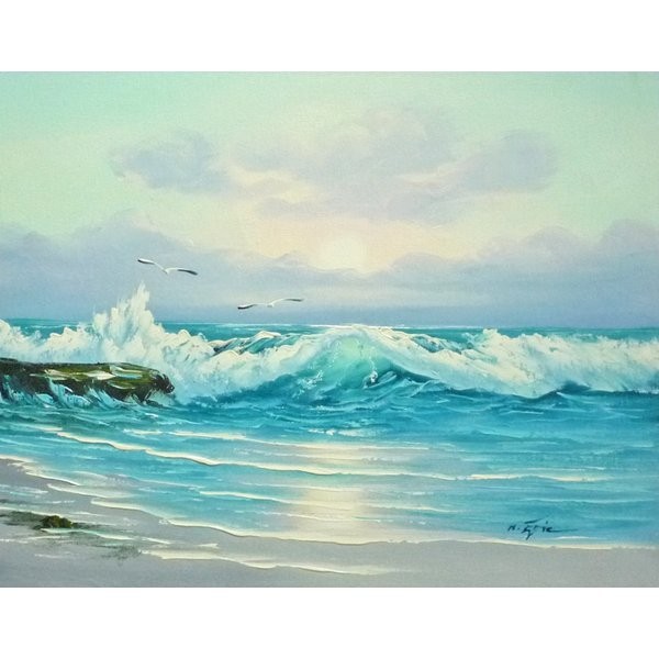 油画, 西画, 手绘油画, F6号海浪海景画-234-特价-, 绘画, 油画, 自然, 山水画
