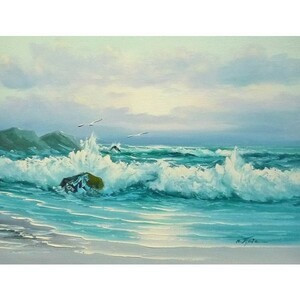 Масляная картина масла картинка F6 "Nami Sea Scand Painting" -253 Специальная цена-