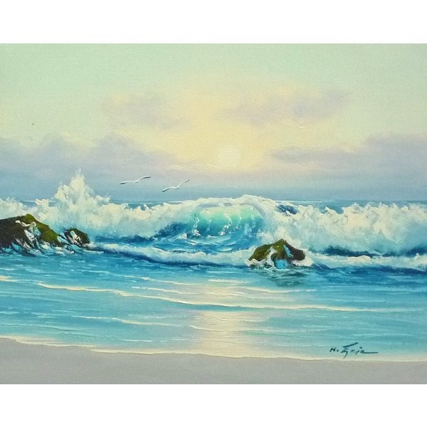 油画, 西画, 手绘油画, F6号海浪海景画-245-特价-, 绘画, 油画, 自然, 山水画