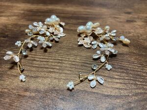 【ハンドメイド品】花柄 ピアスorイアリング用 おまけ付