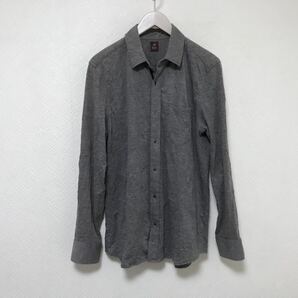 美品本物タケオキクチTAKEOKIKUCHIしわシワ加工長袖シャツビジネススーツLメンズグレー4