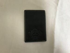  genuine article Orobianco OROBIANCO original leather card-case pass case ticket holder men's lady's black black 