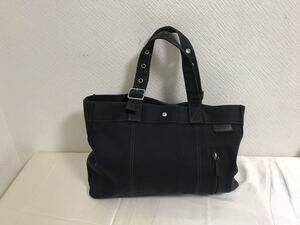 本物アニエスベーagnisbキャンバストートバッグビジネスハンドミニボストンバックレディースメンズ黒ブラック日本製