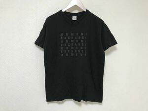 本物アルマーニエクスチェンジARMANIEXCHANGEコットンロゴ半袖TシャツメンズS黒ブラックアメリカ製