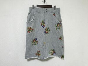  genuine article Super Hakka SUPERHAKKA cotton sweat print pattern skirt pants lady's gray 36M