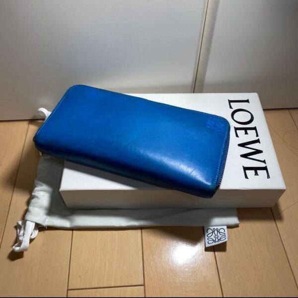 ロエベ LOEWE 長財布 ブルー