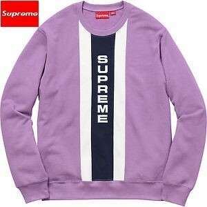 新品 タグ シュプリーム Supreme Vertical Logo Panel Crewneck 切替 加工 スウェット box logo トレーナー カナダ製 クルーネック Ｌ