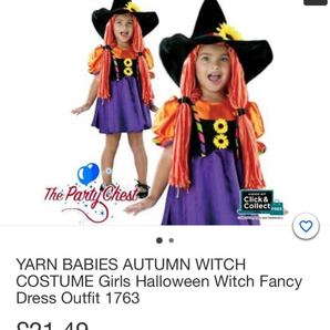 アメリカ購入 他の子と被らない!ハロウィン 赤毛のウィッチ コスチューム