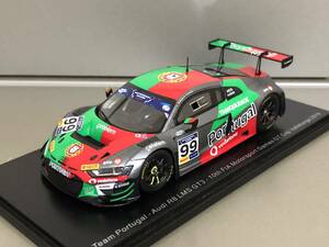 1/43 Spark model Team Portugal Audi R8 LMS GT3 #99 10th FIA Motorsport Games GT Cup Vallelunga 2019
