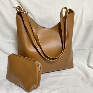 キャメル トートバッグ 通勤 通学 肩掛け ショルダーバッグ レディースバッグ
