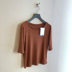 新品 WHYTO ホワイト リブ カットソー SILK BREND TOP