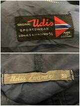 60's 70's ヨーロッパヴィンテージ Udis SPORTSWEAR ナイロン アノラックパーカー プルオーバー ジャケット 50 ノルウェー製 ネイビー_画像4