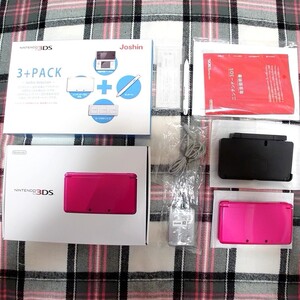 NINTENDO 3DS 3+PACK Joshin グロスピンク