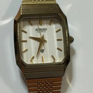 【ジャンク 送料込】ELNARD（エルナード）レディース 腕時計 ホワイト×シルバー 3針 動作未確認◆D5295a