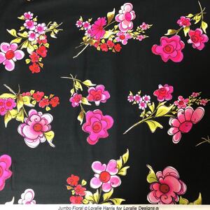 ロラライハリス Jumbo Floral 黒生地