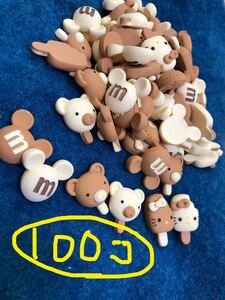 100コ入り!デコパーツ 6種類☆ 大量デコパーツ アソート