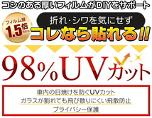 スモーク２６％　運転席・助手席　簡単ハードコートフィルム　フィット GD1・GD2・GD3・GD4 カット済みカーフィルム_画像3