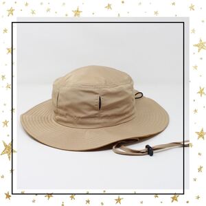 ハット 帽子 サファリハット 窓付き ベージュ 日除け UVケア