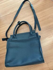 本革 レザー 紺 ネイビー ショルダーバッグ ハンドバッグ 2way