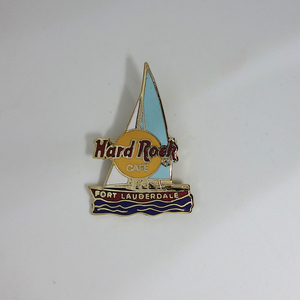 Hard Rock CAFE ヨット ブローチ ハードロックカフェ ピンバッジ FORT LAUDERDALE マニア コレクター #p-11401