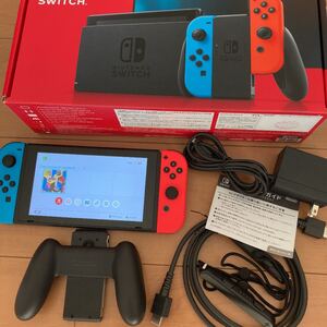 Nintendo Switch JOY-CON(L) ネオンブルー/(R) ネオンレッド 新型本体 中古品 動作品