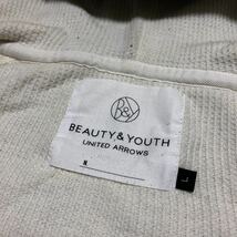 【格安】BEAUTY&YOUTH ユナイテッドアローズ 裏サーマルスウェットパーカー ジップアップ 男性用 メンズ Lサイズ グレー 古着 o25_画像5