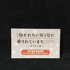 劇場版 抱かれたい男1位に脅されています。 スペイン編 入場者 特典 第2週 オリジナルボイスドラマVol.1 「抱かれたい男たちの帰国」