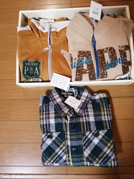 新品未使用☆トレーナー☆上着☆長袖シャツ★3枚セット☆size110cm&120cm☆papp