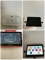 即決/PS Vita PCH-2000+メモリーカード64GB PCH-Z641+ガンダムZEONザク保護カバー+収納ケース/通電初期化/部品取り用/色味付着等経年_画像10