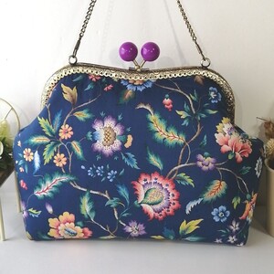 リバティ がま口バッグ ハンドメイド