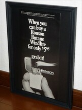 1970年 USA 70s vintage 洋書雑誌広告 額装品 Ronson Windlite ロンソン ウインドライト / 検索用 店舗 看板 ディスプレイ サイン (A4size)_画像1