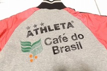 N4445：ATHLETA（アスレタ）フルジップスウェットジャケット/灰×桃/S：5_画像5