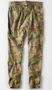 * AE アメリカンイーグル AEO Hybrid Jogger Pant 迷彩パンツ ジョガーパンツ S / Camo Green *