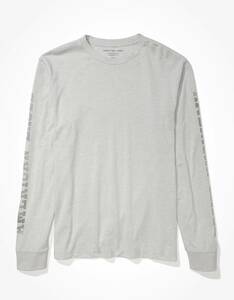 * アメリカンイーグル ロンT 長袖Ｔシャツ AE Super Soft Long-Sleeve Graphic T-Shirt XXL / Heather Gray *
