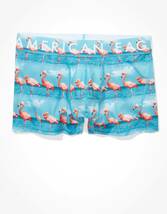 * ラスト * AE アメリカンイーグル ボクサーブリーフ トランクス AEO Isle Flamingos 3" Flex Boxer Brief XXL / Blue *_画像1