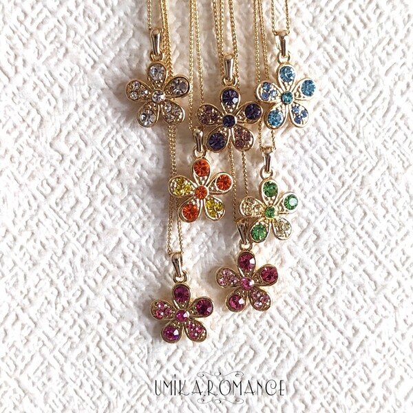 各色一点限り! お花ネックレス★ハンドメイド