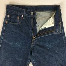 【90s】LEVI'S リーバイス 502XX BIG'E' 日本製 92年 デニム ジーンズ W28 L34 赤耳 復刻 TALON ジップフライ セルビッチ_画像5