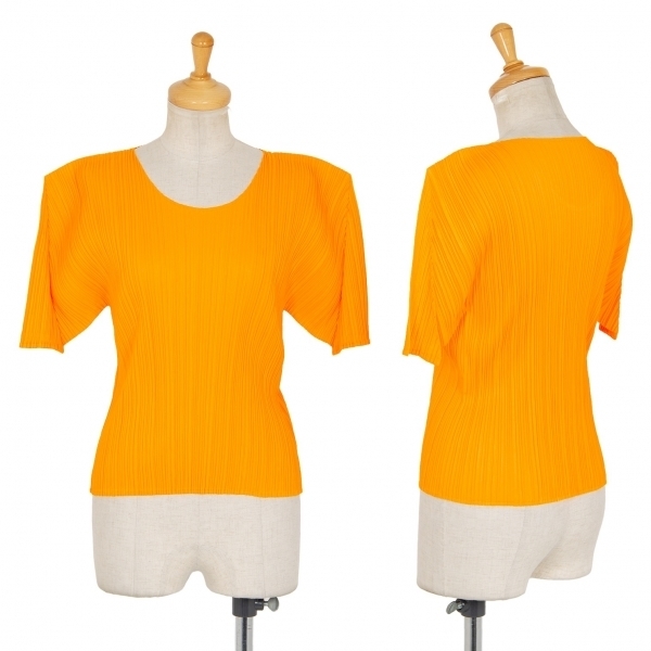 プリーツプリーズPLEATS PLEASE プリーツTシャツ オレンジ3
