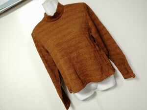 jjyk3-1734 ■ TOPTOPOLO ■ トップトポロ カットソー トップス ハイネック 長袖 オレンジ ブラウン 茶 11 L