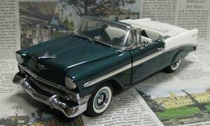 * ultra rare out of print * Franklin Mint *1/24*1956 Chevrolet Bel Air Convertible green 