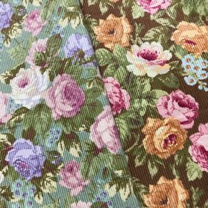 薔薇のコーデュロイプリント YUWA 花柄